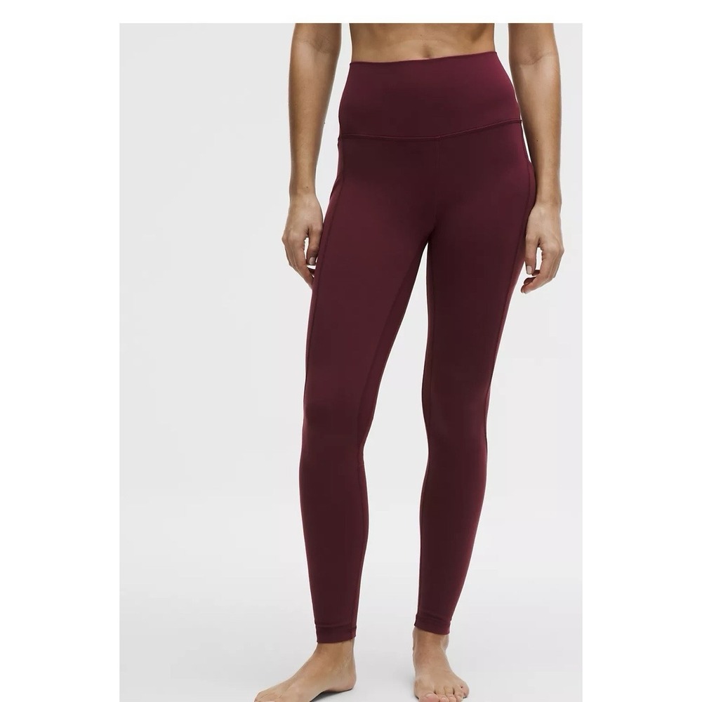 lululemon Align High-Rise Pant Leggings Pockets Burgundy Sz 8